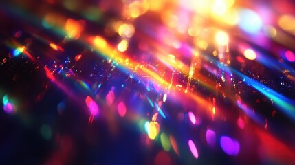 Fototapeta premium A light prism background with rainbow refraction and glowing edges