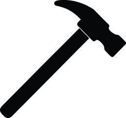 single hammer icon in flat style