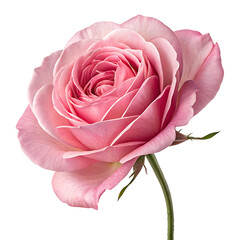 Beautiful pink rose blooming with delicate petals and vibrant colors in a soft natural light setting