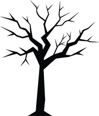 single lightning strike hitting a tree 