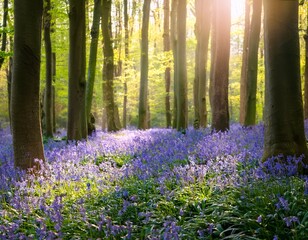 bluebells in the woods