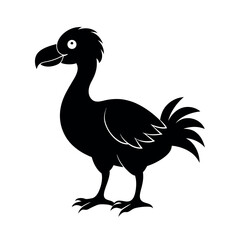 silhouette vectors dodo white background © Monira