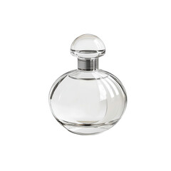 Minimalist Glass Perfume Bottle Crisp Image  isolated on a transparent backgroun