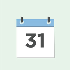Calendar Icon with Date 31 for Scheduling and Deadline Management