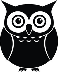 vector owl with wide eyes 