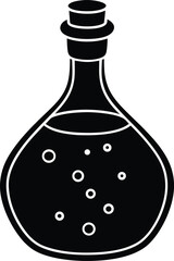 vector potion bottle with bubbles