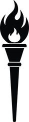 vector torch with flame on