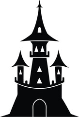 vector wizard s castle tower