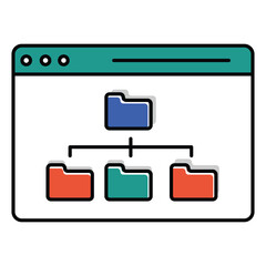 Sitemap Optimization Vector Icon Representing Website Structure, SEO Ranking, and Digital Marketing Strategy