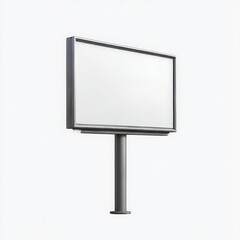 Fototapeta premium Blank billboard mockup isolated on white background