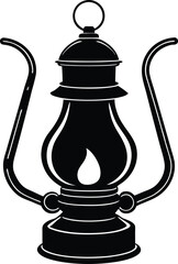 old oil lamp isolated