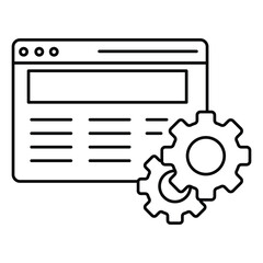 Website Optimization Vector Icon Showing Digital Marketing Solutions for SEO Ranking and Web Performance Boost