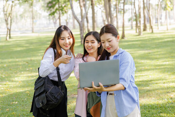A group of students meeting up to study and gather additional information outside the classroom, enjoying the experience together.