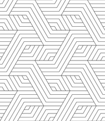 Vector seamless texture. Modern geometric background with hexagons 