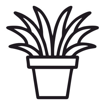 recommend clip art: Plant Pot Outline Vector Illustration