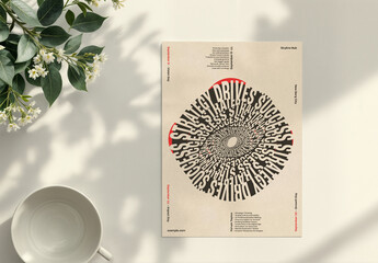 Abstract Spiral Text Poster Layout