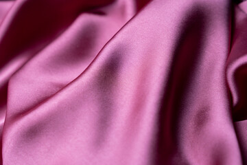 Delicate Light Pink Satin Cloth with a Soft, Smooth Surface