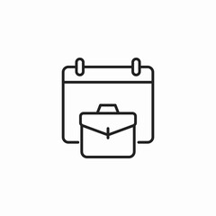 business trip calendar icon sign vector