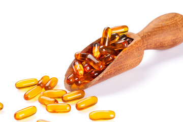 Dietary supplement containing omega 3 fish oil capsules