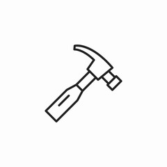 claw hammer icon sign vector
