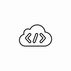cloud development icon sign vector