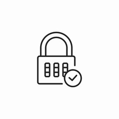 combination lock icon sign vector