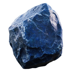 Fototapeta premium Single Rough Lapis Lazuli Stone Crisp Image isolated on a transparent backgroun
