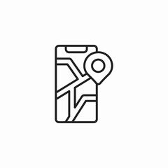 detailed map icon sign vector