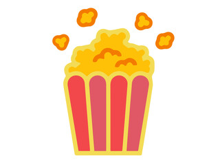 popcorn on a white background