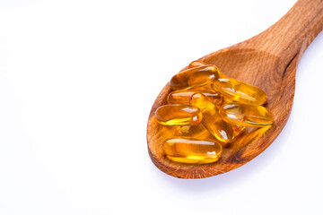 Dietary supplement containing omega 3 fish oil capsules