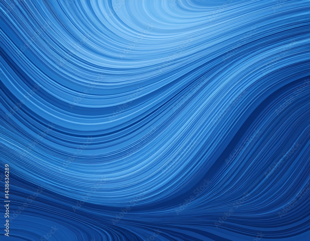 Poster blue wave water lines texture abstract background pattern