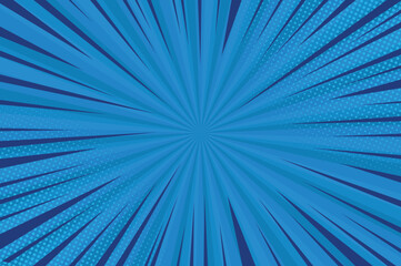 Comic Abstract Blue Background Fun and Dynamic Comic Style Design
