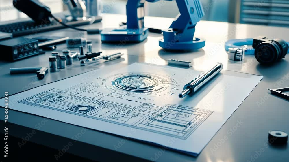 Poster blueprint creation and engineering tools in modern robotics workspace