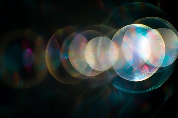 abstract background with bokeh defocused lights and lens flare