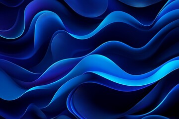 Obraz premium abstract blue waves on a dark background