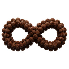 Obraz premium rudraksha arranged in an infinity sign