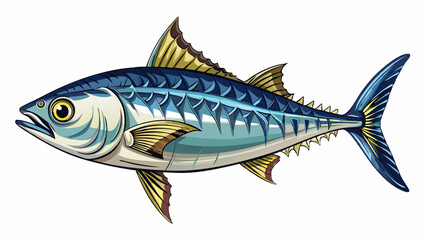 Fototapeta premium Very beautiful Bonito, Isolated on White Background – Single Italian 