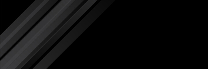 Black abstract background. Elegant dark diagonal shape elements. Modern luxury grey gradient graphic design.