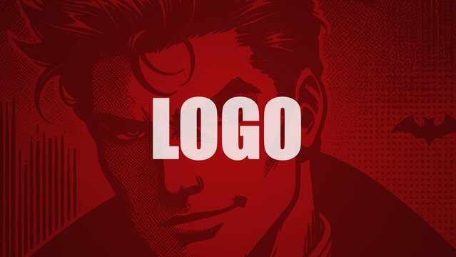 Superhero Comic Cartoon Flashing Logo Reveal & Title Intro