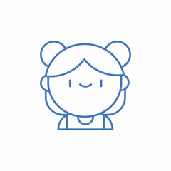 little girl icon sign vector
