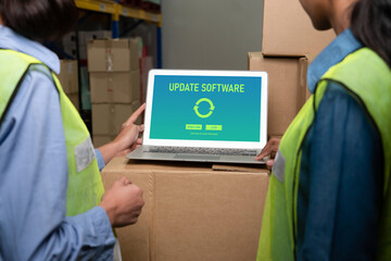 Software update on computer for modish version of device software upgrade