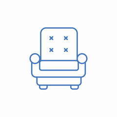 office desk chair icon sign vector