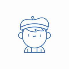 painter artist male icon sign vector