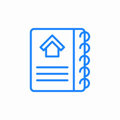 property list brochure icon sign vector