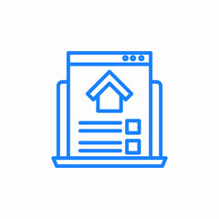 real estate website icon sign vector