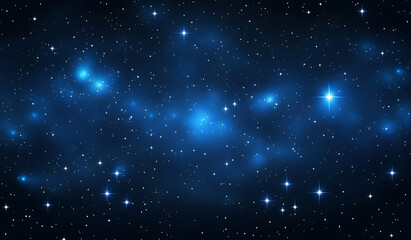 Fototapeta premium Dark night sky background with stars and the Milky Way, starry night sky, dark blue sky with small white dots of the Milky Way in space.