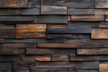 Dark brown wooden wall background with a wood texture for product presentation