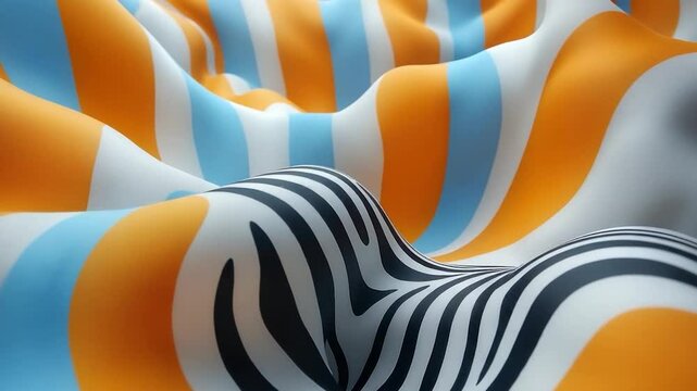 Abstract rippled fabric design