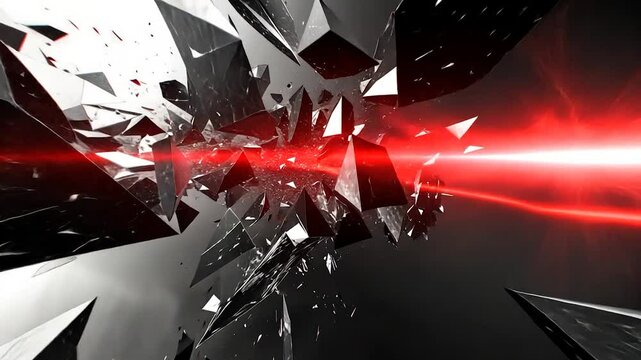 Abstract shattered shapes design