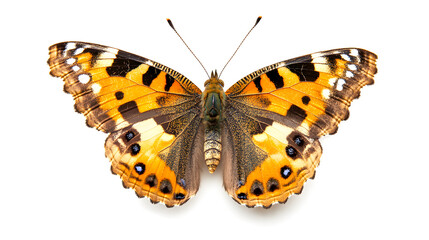 Fototapeta premium A butterfly with gold and black wings